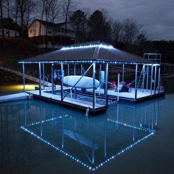 Outdoor Boat Dock area with specialized lighting in Knoxville