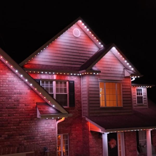 Gameday lighting installation in Knoxville by Smoky Mountain Lighting