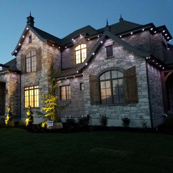 Residential house accent lighting in Knoxville by Smoky Mountain Lighting